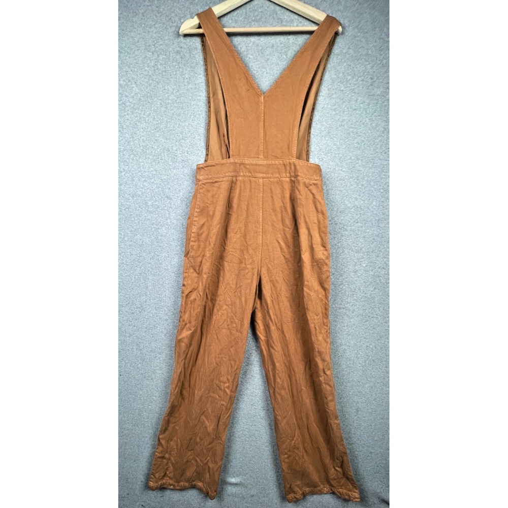 Anthropologie Pilcro Jumpsuit Womens 29 Deep V Sleeveless Boho Overalls Wide Leg - Picture 2 of 14